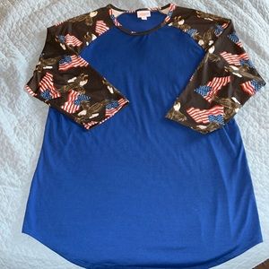 LuLaRoe patriot themed shirt